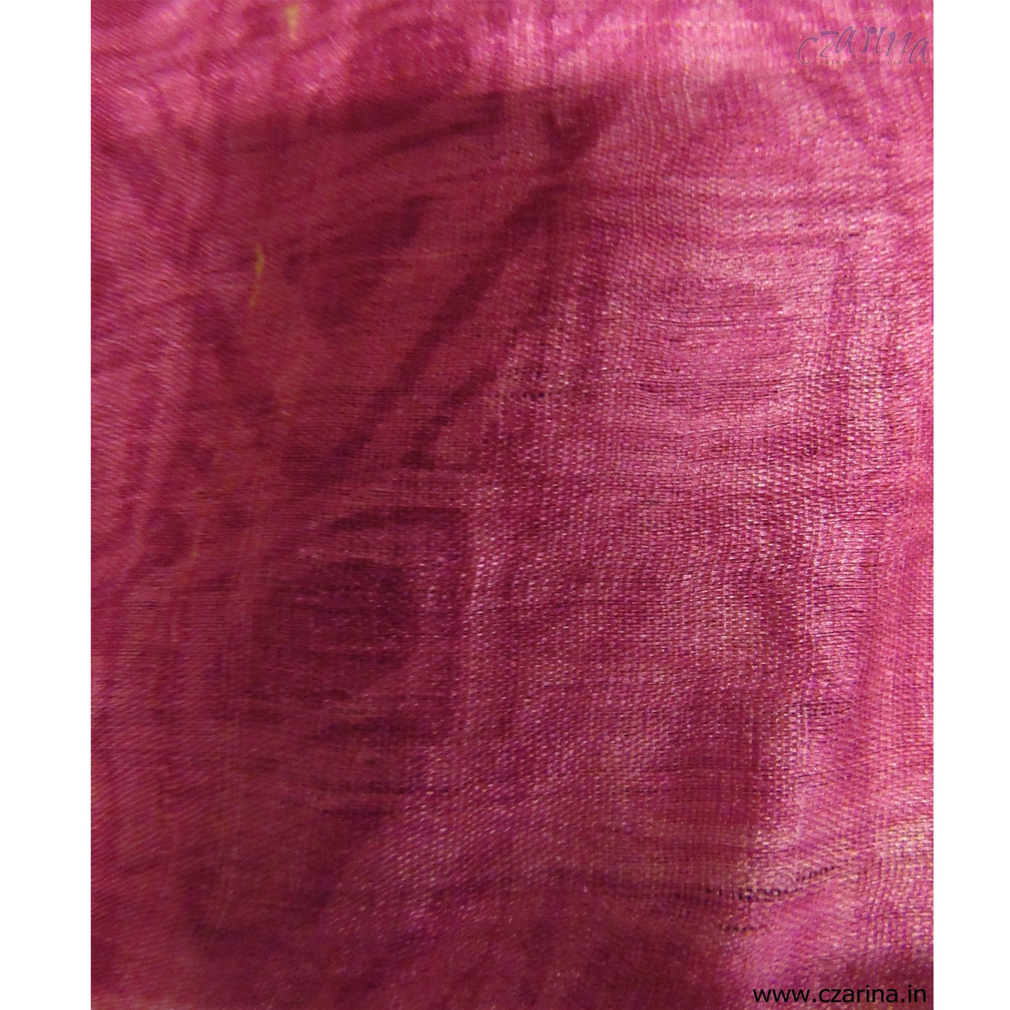GREEN MAGENTA PRINTED TUSSAR SILK SAREE