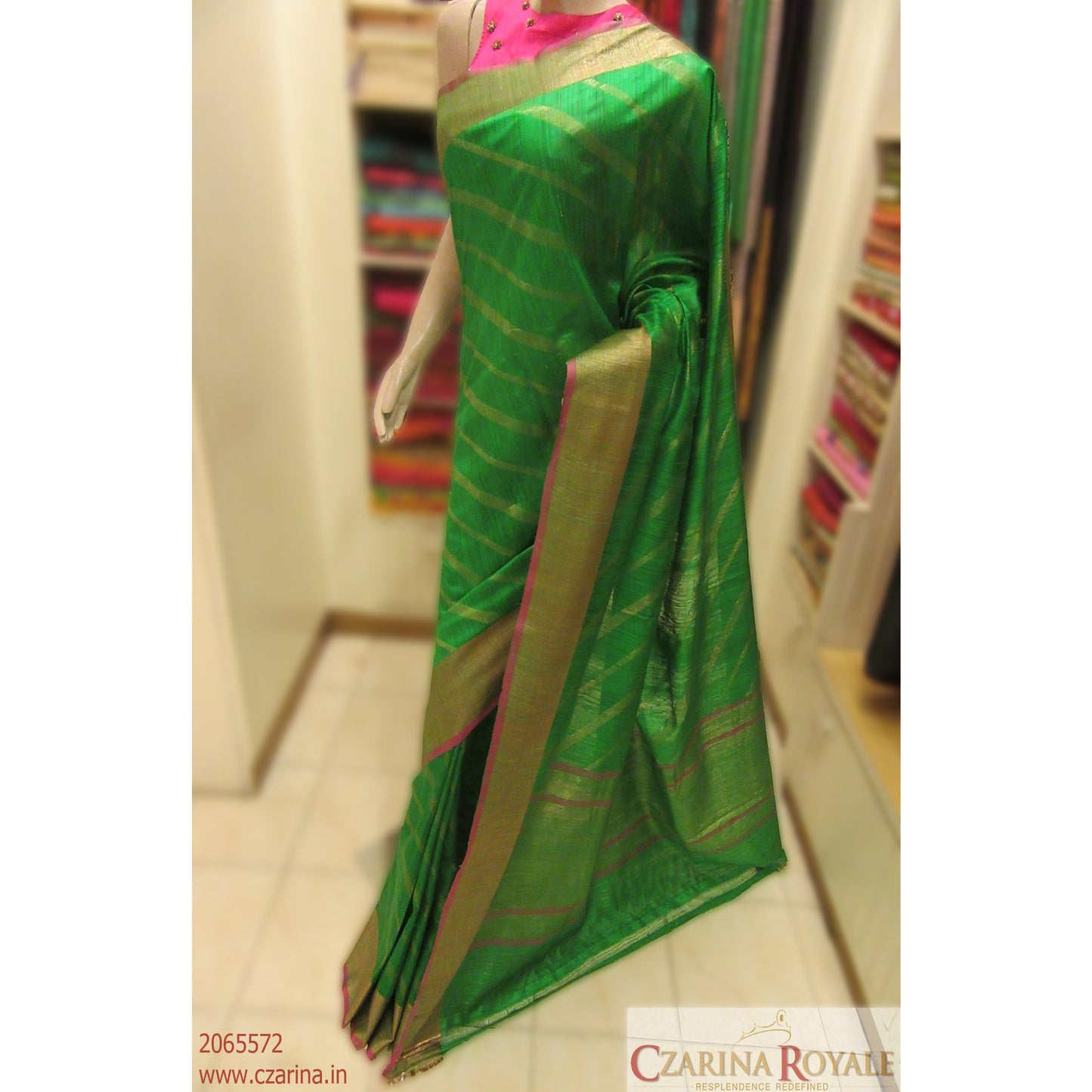GREEN GOLDEN BANARASI SILK SAREE
