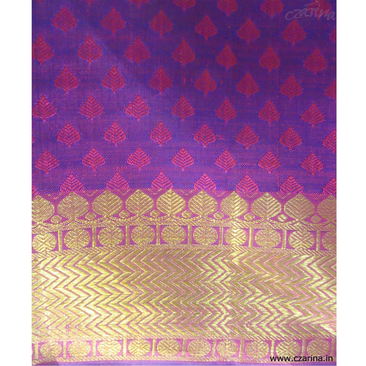 DEEP PINK PURPLE KANCHIPURAM SILK SAREE