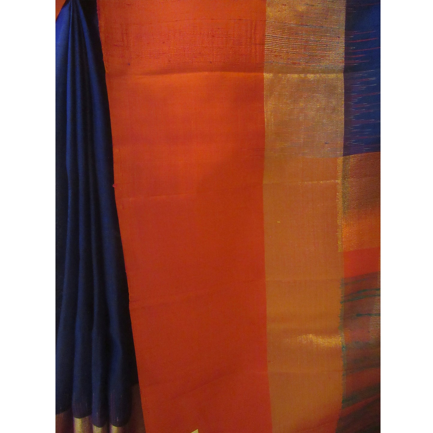 BLUE PINKISH RED SOFT SILK SAREE