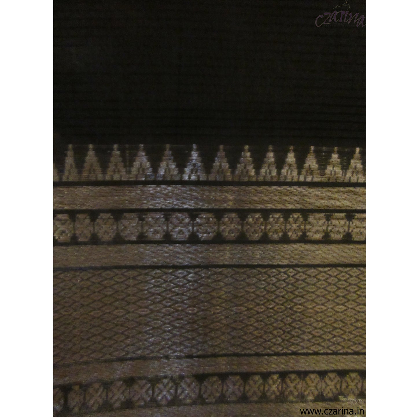 BLACK SILVER ZARI TISSUE SILK SAREE
