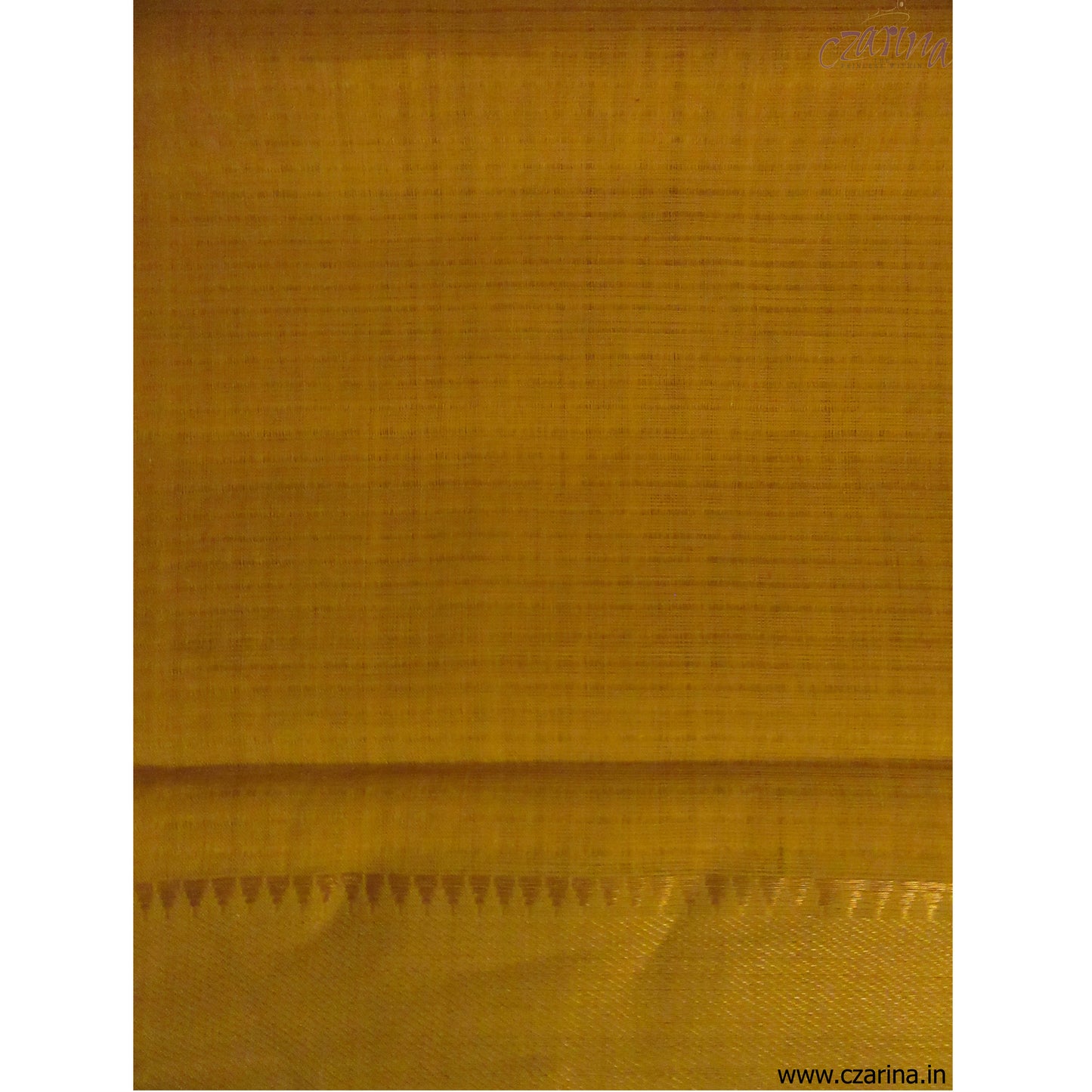 FIRE YELLOW GOLDEN MANGALAGIRI COTTON SAREE