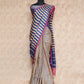 BEIGE AND DARK BLUE STRIPE DESIGN TUSSAR SILK SAREE