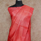 RUST SHADED WITH ZARI WOVEN GEOMETRIC PATTERNS TUSSAR SILK SAREE