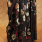 BLACK WITH MULTI FLORAL PRINTS MOONGA TUSSAR SILK SAREE