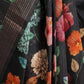 BLACK MUGA MULTI-COLORED FLORAL DESIGN TUSSAR SILK SAREE