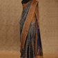 GRAY KALAMKARI PRINT WITH GOLDEN BORDER TUSSAR SILK SAREE