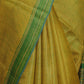 LIME YELLOW AND GREEN WITH KANTHA EMBROIDERY TUSSAR SILK SAREE