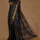 BLACK WITH ZARI CHECKS AND GOLDEN BORDERS TUSSAR SILK SAREE