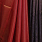 ORANGE AND GREY WITH WOVEN SEQUENCES ON BORDER TUSSAR SILK SAREE