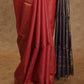 ORANGE AND GREY WITH WOVEN SEQUENCES ON BORDER TUSSAR SILK SAREE