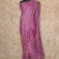 PURPLE WITH BEIGE KUTCH EMBROIDERY TUSSAR SILK SAREE