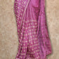 PURPLE WITH BEIGE KUTCH EMBROIDERY TUSSAR SILK SAREE