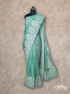 PISTA GREEN WITH THREAD EMBROIDERED MANGO MOTIFS KOTA SILK SAREE