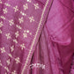 PURPLE WITH BEIGE KUTCH EMBROIDERY TUSSAR SILK SAREE