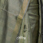 OLIVE GREEN WOVEN WITH GEOMETRIC DESIGNS IN GOLD ZARI TUSSAR SILK SAREE