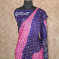 PINK AND DARK BLUE WITH BANDHINI DESIGNS GAJJI SILK SAREE