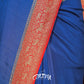 ROYAL BLUE WITH RED AND GOLD WOVEN BORDER AND PALLU CREPE SILK SAREE