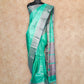 SEA GREEN LIGHTWEIGHT WITH PINK AND GOLD THREADWORK KANCHIPURAM SAREE