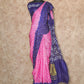 PINK AND DARK BLUE WITH BANDHINI DESIGNS GAJJI SILK SAREE