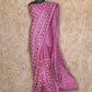 PURPLE WITH BEIGE KUTCH EMBROIDERY TUSSAR SILK SAREE