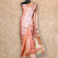 PEACH LIGHTWEIGHT WITH PINK AND GOLD THREADWORK KANCHIPURAM SAREE