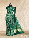 GREEN WITH GHARCHOLA, BANDHINI DESIGN GAJJI SILK SAREE