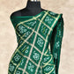 GREEN WITH GHARCHOLA, BANDHINI DESIGN GAJJI SILK SAREE