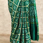 GREEN WITH GHARCHOLA, BANDHINI DESIGN GAJJI SILK SAREE