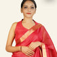 RED WITH GOLD ZARI BORDER AND PALLU TUSSAR KOTA SAREE