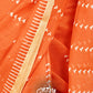 ORANGE WITH RED PALLU AND BLOCK PRINTED DESIGNS COTTON KOTA SAREE
