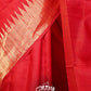 RED WITH GOLD ZARI BORDER AND PALLU RAW SILK SAREE