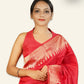 RED WITH GOLD ZARI BORDER AND PALLU RAW SILK SAREE