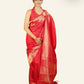 RED WITH GOLD ZARI BORDER AND PALLU RAW SILK SAREE