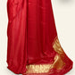 RED WITH GOLDEN ZARI PALLU MODAL SILK SAREE