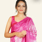 MAGENTA SHIBORI PRINTED WITH SHADED GREEN PALLU TUSSAR SAREE