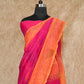 MAGENTA AND ORANGE COMBINATION SUPERNET WITH CROCHET EMBROIDERY KOTA SAREE
