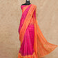 MAGENTA AND ORANGE COMBINATION SUPERNET WITH CROCHET EMBROIDERY KOTA SAREE