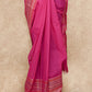 BRIGHT PINK HANDWOVEN KANCHI COTTON SAREE