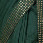 Bottle Green Bailou Saree with Embedded Sequins