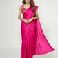 MAGENTA WITH GOLD AND MAGENTA BROCADE BLOUSE PURE CHIFFON SAREE