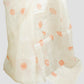 OFF-WHITE SILK ORGANZA SAREE WITH PEACH HAND-PAINTED FLORAL DESIGNS