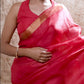 RED WITH GOLD ZARI BORDER AND PALLU TUSSAR KOTA SAREE
