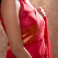 RED WITH GOLD ZARI BORDER AND PALLU RAW SILK SAREE