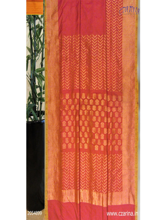 ORANGE GOLDEN BANARASI SILK SAREE