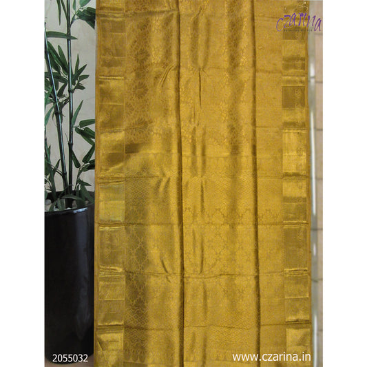 GOLDEN PURE KANCHIPURAM SILK SAREE